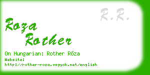 roza rother business card